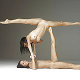 Naked flexible acrobats